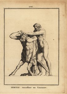 Statue des Herkules, römischer Held und Gott, der einen Zentauren tötet