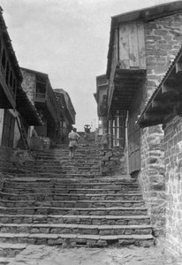 Stufen, die zum Kailana-Basar führen, Indien, 1917