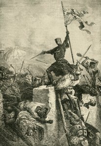 Sturm auf Konstantinopel durch Balduin, Graf von Flandern, 1204, 1890 von Unbekannt
