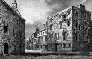Straße in Galway, zeigt das Haus von Thomas Lynch, 1893 von Unbekannt