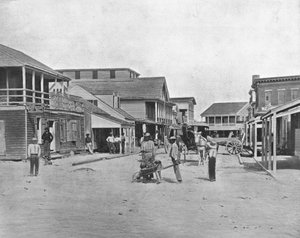 Straße in Key West, Florida, USA, ca. 1900