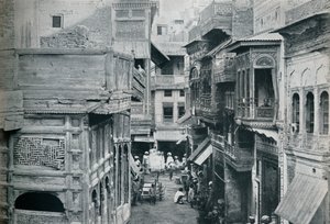 Straße in Lahore, der Hauptstadt des Punjab, ca. 1942