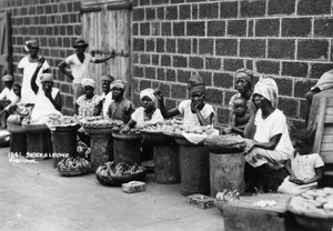 Straßenhändler, Freetown, Sierra Leone, 20. Jahrhundert von Unbekannt