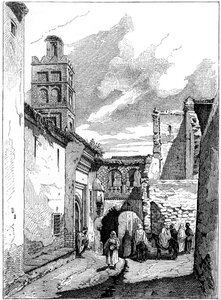 Straßenansicht in Tlemcen, Algerien, um 1890