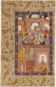 Sufi-Treffen. Miniatur aus Nafahat al-Uns Breaths of Fellowship von Jami von Unbekannt