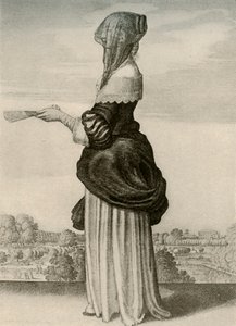 Sommer - Übliche Sommerkleidung einer englischen Dame, Regierungszeit von Charles I., ca. 1620-1640, 1937