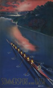 Sommersport in der UdSSR Poster der Intourist-Gesellschaft, 1939 von Unbekannt