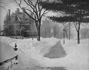 Summit Avenue im Winter, St. Paul, Minnesota, um 1897