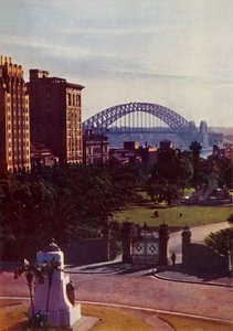 Sydney Harbour Bridge von der Stadt, ca. 1948