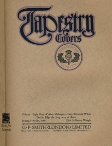 Tapisseriebezüge - G. F. Smith London Limited Werbung, 1919 von Unbekannt