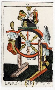 Tarotkarte des Schicksalsrads, Noblet Tarot, 17. Jahrhundert von Unbekannt