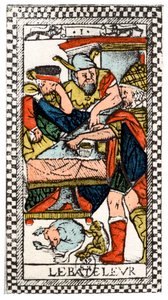 Tarotkarte des Gaukler oder Scharlatan, Pariser Tarot, 1500 von Unbekannt