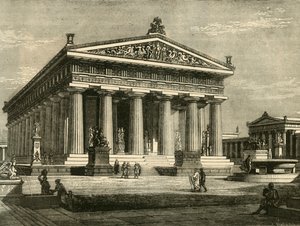 Tempel von Paestum, restauriert, 1890