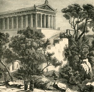 Tempel des Poseidon in Kalauna von Unbekannt