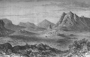 Thaba Bosigo, die Festung der Basutos, ca. 1880