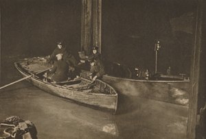 Thames-Polizei auf der Nachtpatrouille, die die Sicherheit des Flusses gewährleistet von Unbekannt