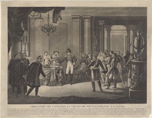 Die Abdankung Napoleons in Fontainebleau, 1814