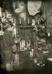Die Acetylen-Gasanlage, Über der Tür, ca. 1908, 1909