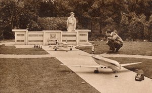 Der Flughafen, das Modell-Dorf, West Cliff, Ramsgate, Kent, ca. 1950er Jahre