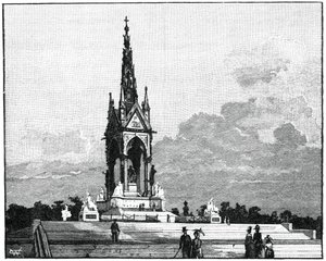 Das Albert Memorial, Kensington, London, 1900