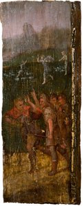 Der Engel erscheint den Hirten im Hintergrund, 1600
