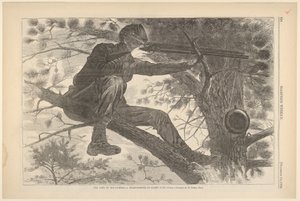 Die Armee des Potomac - Ein Scharfschütze auf Wachposten, Harpers Weekly, Vo..., 15. November 1862