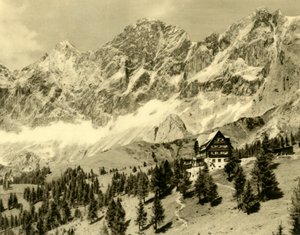 Die Austriahütte und der Dachstein, Steiermark, Österreich, ca. 1935