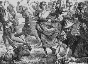 Die Schlacht von Ancrum Moor, 27. Februar 1545, um 1880