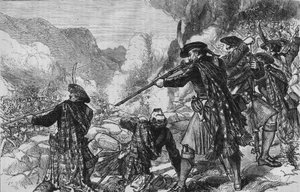 Die Schlacht von Glenshiel, 10. Juni 1719, ca. 1880