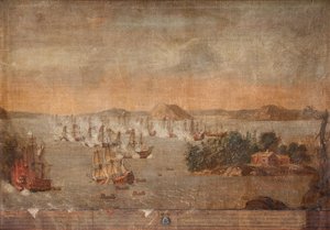 Die Schlacht von Hoglande am 22. Juli 1713, 1713 von Unbekannt