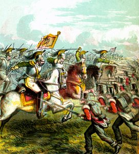 Die Schlacht von Waterloo, 1815, um 1850er Jahre von Unbekannt