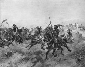Die Schlacht der Sporen, 1513 von Unbekannt