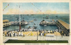 Der Strand von Marianao, Havanna, Kuba, um 1910
