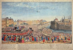 Die Enthauptung der Rebellenführer auf Great Tower Hill, um 1746
