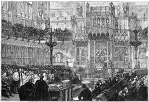 Der Bischof von Peterborough spricht das House of Lords an, Mitte - Ende des 19. Jahrhunderts, 1900 von Unbekannt
