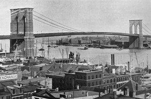 Die Brooklyn Bridge, New York, 1915