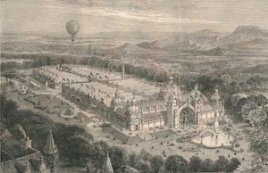 Das Gebäude für die Internationale Industrieausstellung in Edinburgh, 1886