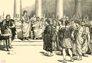 Die Catilinarische Verschwörer vor dem Senat, 1890 von Unbekannt