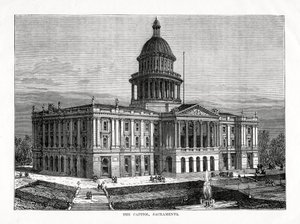 Das Kapitol, Sacramento, Kalifornien, USA, 1877