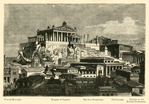 Das Kapitol, vom Palatin aus gesehen, Restaurierung, 1890 von Unbekannt