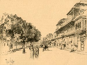 Der Chandni Chowk, Delhi, Indien, ca. 1890 von Unbekannt