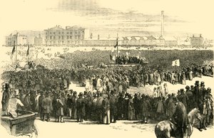 Das Chartisten-Treffen auf Kennington Common, 1848, ca. 1878