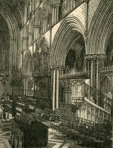 Der Chor der Worcester Kathedrale, 1898 von Unbekannt