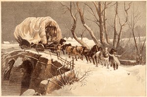Der Weihnachtswagen, 1866 von Unbekannt
