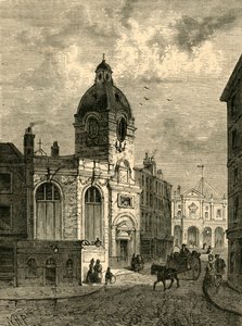 Die Kirche St. Benet Fink, nach einer alten Ansicht von Unbekannt