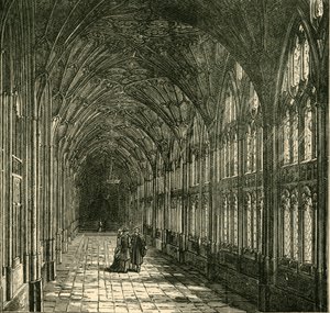 Die Kreuzgänge der Kathedrale von Gloucester, 1898