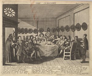 Das Komitee, Platte 10: Illustrationen zu Samuel Butlers Hudibras, 1725-30