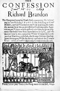 Das Geständnis von Richard Brandon, 1649