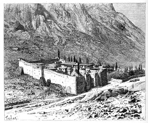 Das Kloster der Heiligen Katharina, Berg Sinai, Ägypten, 1895