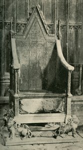 Der Krönungsstuhl, der den alten Stein enthält, 1902 von Unbekannt